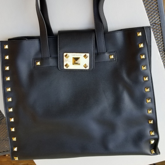 Vince Camuto Bags Vince Camuto Black Leather Studded Tote Bag